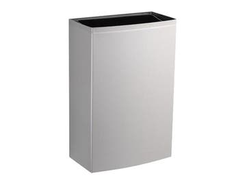 Opbouw afvalbak – 48,3 liter – RVS – Voor wandmontage, Verzenden, Nieuw in verpakking
