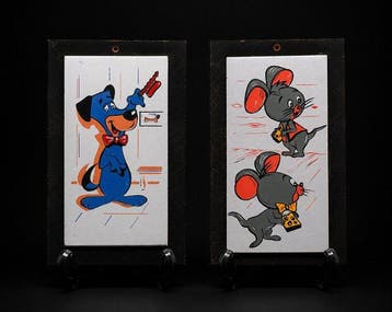 Huckleberry Hound - 2 Vintage Hanna Barbera Huckleberry, Nieuw in verpakking
