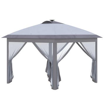 Paviljoen 3,3x3,3m Vouwpaviljoen Met LED USB, Pop-Up Met Gaa, Verzenden
