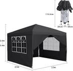 Partytent inklapbaar Paviljoen Pop Up Easy 3x3 of 2,5x2,5 m, Tuin en Terras, Partytenten, Opvouwbaar, Partytent, Minder dan 4 meter