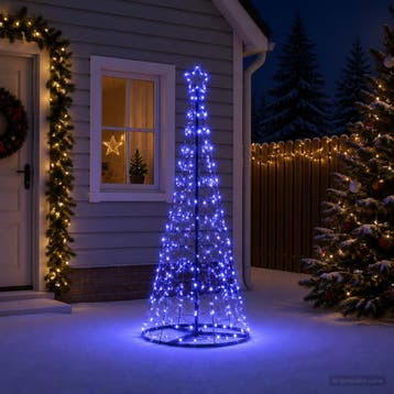 vidaXL LED-kerstboom spiraal met voet EKENAS 180 cm 220, Verzenden, Nieuw