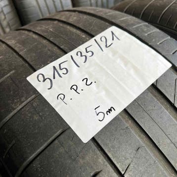 2 x Pirelli PZero 315-35-21 Zomerbanden 5mm, Auto-onderdelen, Gebruikt, Band(en), Personenwagen, 315 mm