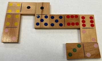Domino in houten kist (24-delig), Verzenden, Nieuw
