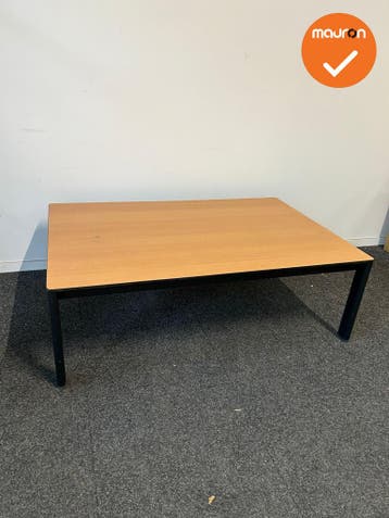 Ahrend salontafel - 120x80x40 - Zwart onderstel - beuken..., Vergader- of Presentatieruimte, Ophalen of Verzenden, Gebruikt, Tafel