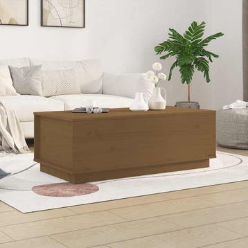 vidaXL Salontafel 100x50x35 cm massief grenenhout, 100 tot 150 cm, Verzenden, Nieuw, 50 tot 100 cm