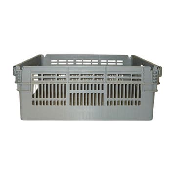 Magazijnbak, 600x400x235 mm, euronorm, grijs kunststof,, Ophalen of Verzenden, Gebruikt