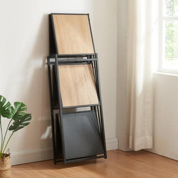 [en.casa] Open kast Telemark opvouwbaar 81x68x38 cm zwart en, Verzenden, Nieuw