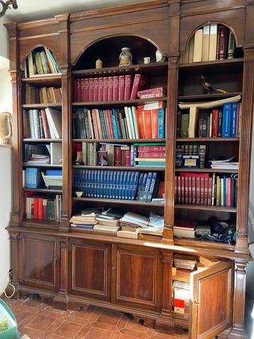 Boekenkast - Walnoot, Antiek en Kunst