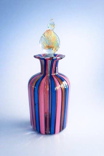Parfumfles - Muranoglas - Bladgoud 24k