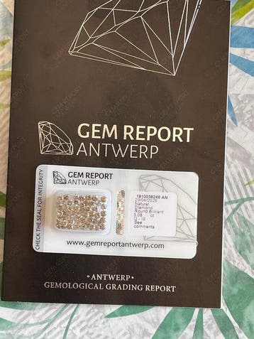 52 pcs Diamant (Natuurlijk) - 5.08 ct - Rond - P2, I3 - Gem, Sieraden, Tassen en Uiterlijk, Nieuw