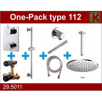 Wiesbaden One-Pack Inbouwthermostaatset - Type 112 - CHR -, Ophalen of Verzenden, Nieuw