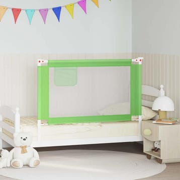 vidaXL Bedhekje peuter 120x25 cm stof groen, Kinderen en Baby's, Verzenden, Nieuw
