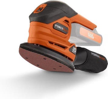 Dual Power accu handpalmschuurmachine POWDP50200 - 20 V, Ophalen of Verzenden, Zo goed als nieuw