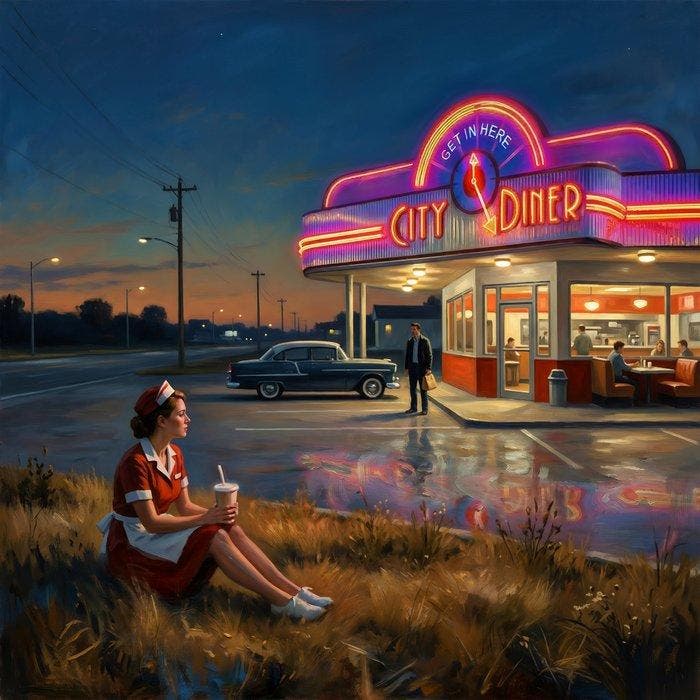 Le Yack - She Waits Outside Her Own Life - Hand-signed, Antiek en Kunst, Antiek | Overige Antiek