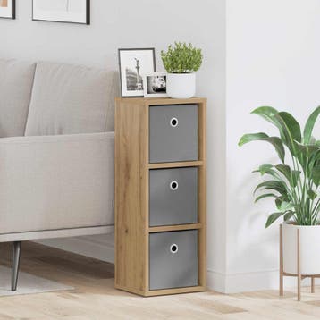vidaXL Dressoir Artisan Eiken 25,5 x 22 x 69,5 cm, Verzenden, Nieuw, Minder dan 25 cm, Overige houtsoorten