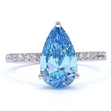 Zonder minimumprijs - Ring - 18 karaat Witgoud - 2.48ct. tw., Nieuw
