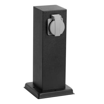 Tuinstopcontact zwart Dubbel buitenstopcontact Decoratie, Zwart, Overige materialen, Verzenden, Nieuw