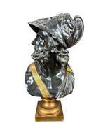 Buste, Menelaus with Gilt Accents – 19th Century - 42 cm -