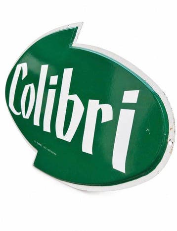 Vintage Colibri bord - Reclamebord - Blik