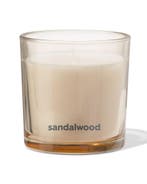 HEMA Geurkaars in glas 10x10cm sandelhout, Verzenden, Nieuw, Bruin