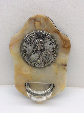 Wijwatervat - 1920-1930 - Art DECO - onyx en glas, Antiek en Kunst