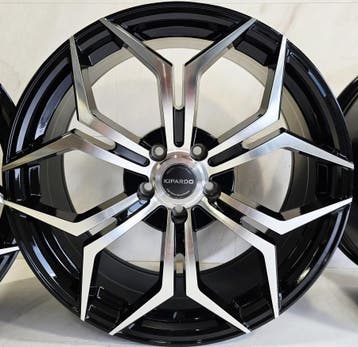 20 inch 5x114.3 Kipardo X8612 Velgen 8J ET40 Black Machined, Ophalen of Verzenden, Nieuw, 20 inch, Velg(en)