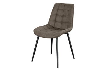 Stoel ROADSTAR van microvezel in taupe met zwarte metalen, Ophalen of Verzenden, Nieuw