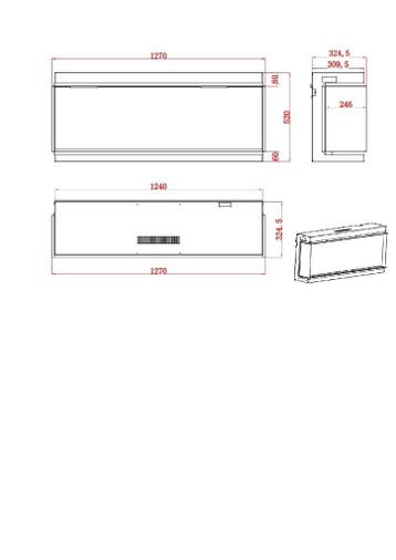 1,2 En 3 Zijdige Elektrische Haard 50 Inch 127 Cm €1399,-, Nieuw