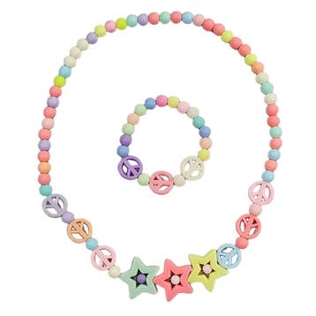 Fako Bijoux - Kinderketting en Armband - Plastic - Sterren &, Verzenden, Nieuw