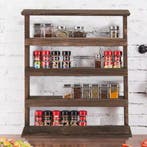 Wand Kruidenrek Hout – 4-Lagen Paulownia, 60×53 cm, Verzenden, Nieuw