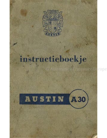 1954 AUSTIN A30 INSTRUCTIEBOEKJE NEDERLANDS