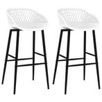 vidaXL Barstoelen 2 st wit, Huis en Inrichting, Barkrukken, Verzenden, Nieuw