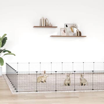 vidaXL Huisdierenkooi met deur 44 panelen 385x385x35 cm, Verzenden, Nieuw