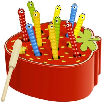 Kruzzel Houten Spel Aardbei - Educatief en Leuk Peuters..., Ophalen of Verzenden, Nieuw