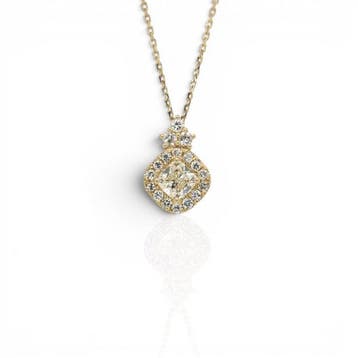 Zonder minimumprijs - Ketting met hanger - 18 karaat Geel