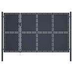 vidaXL Tuinpoort staal 350x175 cm antraciet, Tuin en Terras, Tuinpoorten, Verzenden, Nieuw