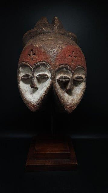 prachtig biface masker - Kwélé - Gabon (Zonder minimumprijs)