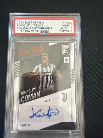 2021/22 Panini Elite Kingsley Coman Gesigneerde kaart,, Nieuw