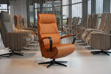 De Toekomst relaxfauteuil Twice TW-190N Leer 3 motoren+accu, Huis en Inrichting, Ophalen of Verzenden, Nieuw, Leer, Design, modern
