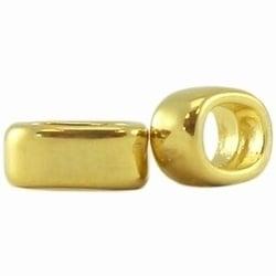 2 x metalen Ibiza schuiver Goud 8 mm gat 5,5 x 3,5mm, Ophalen of Verzenden, Nieuw, Overige typen