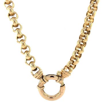 Gouden jasseron collier 14 krt, Sieraden, Tassen en Uiterlijk, Kettingen, Ophalen of Verzenden, Nieuw