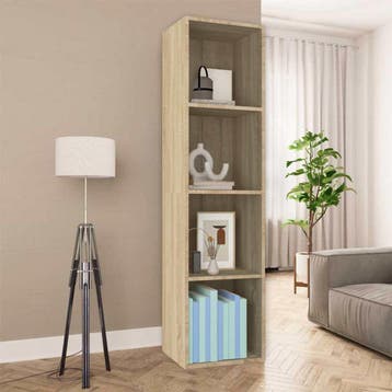 vidaXL Boekenkast/tv-meubel 36x30x143cm bewerkt hout sonoma, Huis en Inrichting, Kasten | Boekenkasten, Minder dan 50 cm, Verzenden
