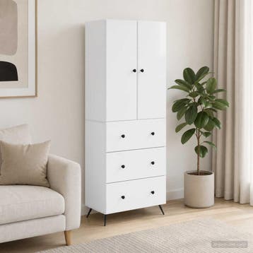 vidaXL Kastenset 2 st 66 x 34,5 x 90 cm Bewerkt hout, Huis en Inrichting, Kasten | Overige, Verzenden, Nieuw