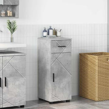 vidaXL Badkamer Kast Beton Grijs 30 x 35 x 80 cm Bewerkt, Verzenden, Nieuw