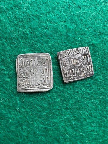 Mariniden-dynastie Dirham AD 1244-1456 (Lot 2 coins) fes