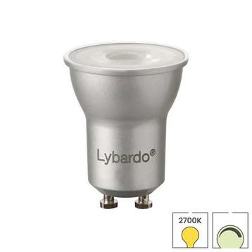 35 mm LED spot GU10 Lybardo 3.6 watt 2700K warm wit dimbaar, Verzenden, Nieuw, 30 tot 60 watt, Led-lamp