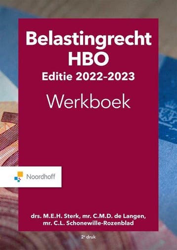 9789001754235 Belastingrecht HBO 2022-2023 Werkboek, Boeken, Verzenden, Zo goed als nieuw, M.e.h. Sterk