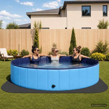 vidaXL Zwembad Grondmat 49 st Ø 408 cm Rond EVA Schuim Zwart, Verzenden, Nieuw