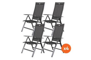 Set van 4 - Hartman verstelbare aluminium tuinstoel Roma, Verzenden, Nieuw, Overige materialen