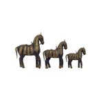 Beeldje - Vintage Houten Marwari Paarden Koper Messing, Antiek en Kunst, Kunst | Niet-Westerse kunst